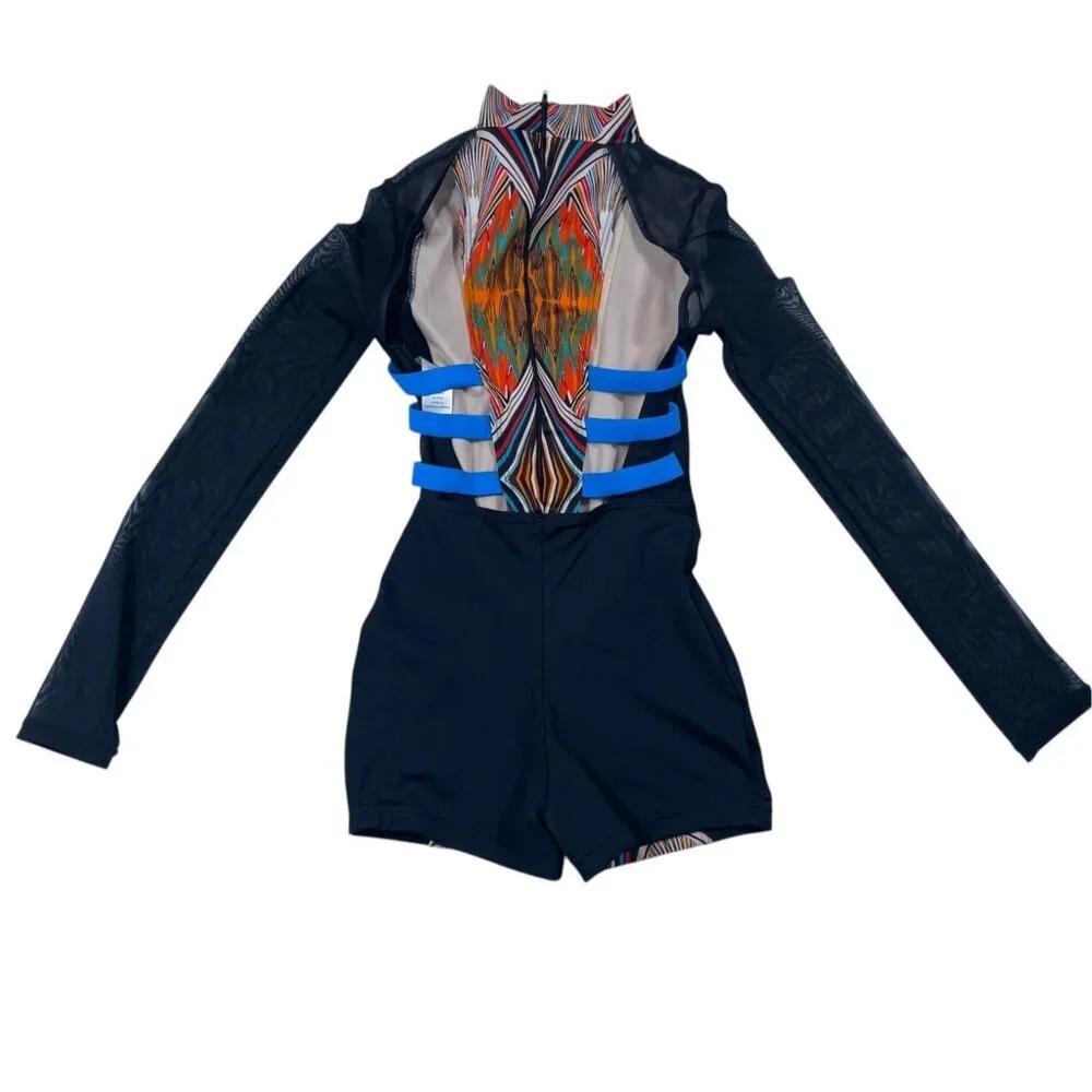 Weissman Showtime Moon Trance 11426 Geometric Dance Costume SZ LC